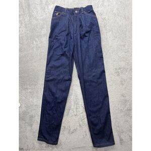 Vintage Wrangler Straight Jeans Womens 8 Blue Dark Wash USA Regular‎ 26x33